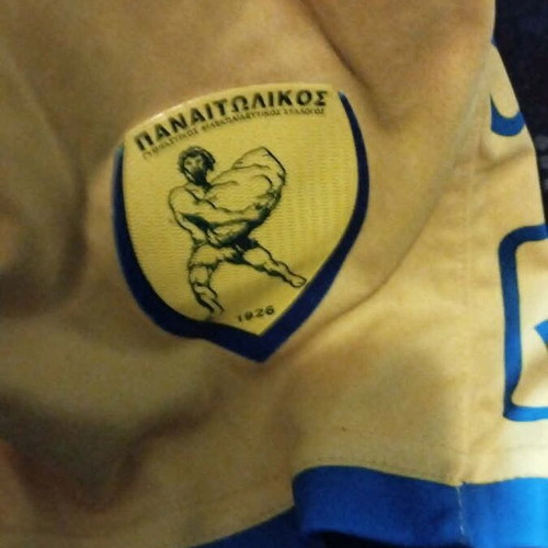 Panetolikos FC Givova men's training shorts XL used, yellow