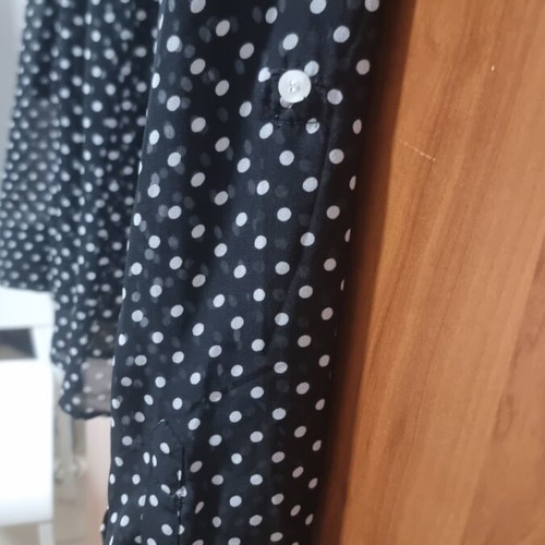 Women's shirt semi-transparent polka dot used size M