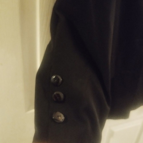 Black vintage women's jacket used, size L, oversize