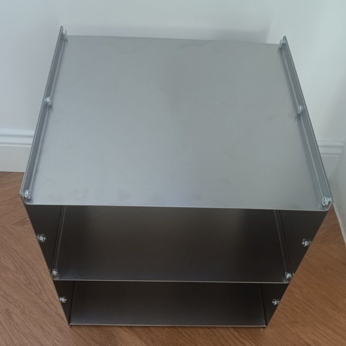Steel coffee table bedside hi-fi rack industrial Bauhaus