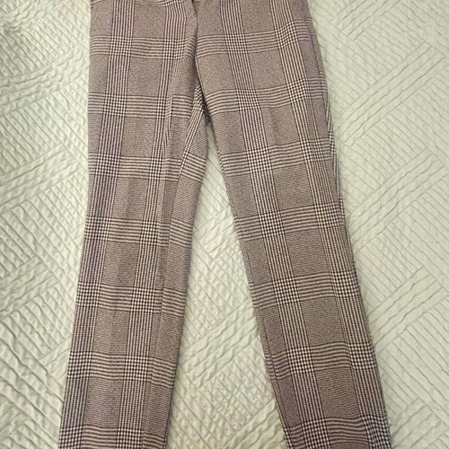 Zara checked pants like new, grey, straight fit, size XS