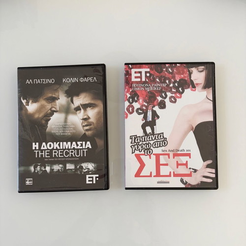 DVD pack of 2 The Recruit and Sex And Death 101 like new