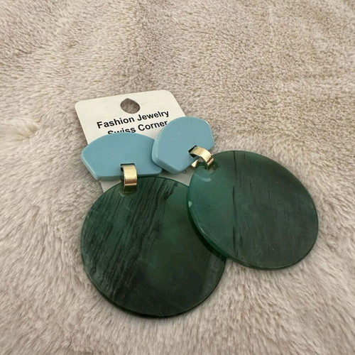 Swiss Corner earrings new, green and turquoise