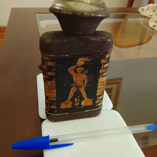 Military Lithograph Pocket Flashlight Parthenon Colossus Rhodes WWII used collectible