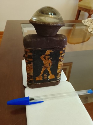 Military Lithograph Pocket Flashlight Parthenon Colossus Rhodes WWII used collectible