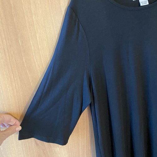 Glamorous London asymmetrical long blouse black, new