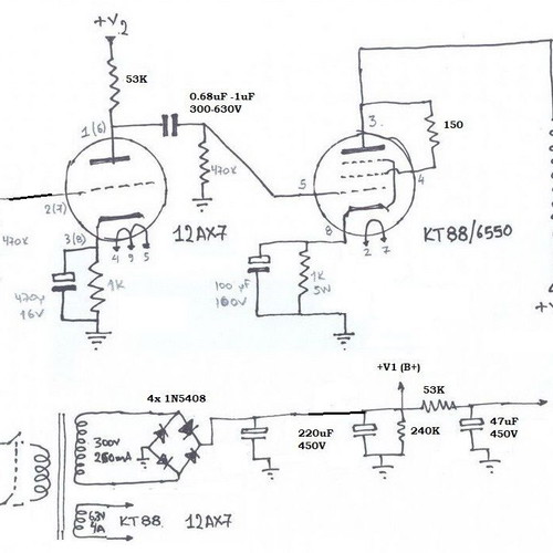 Tube Stereo Amplifier Single Ended PCB new