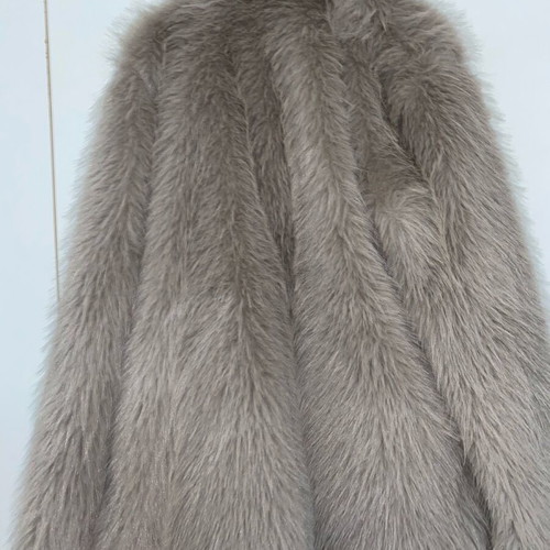 Women's fur like new, gray and beige
