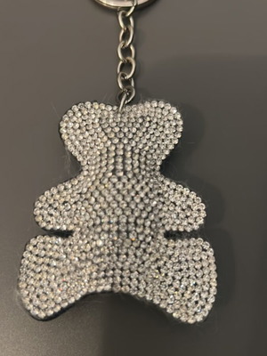 Lapin House keychain new with rhinestones and velvet
