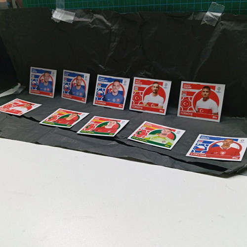 Topps Euro 2024 football stickers used, 2 pieces