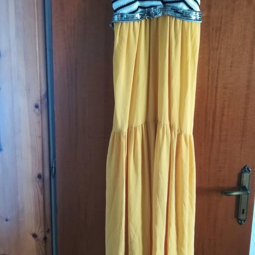 Abir dress used, silk, yellow, long, BSB