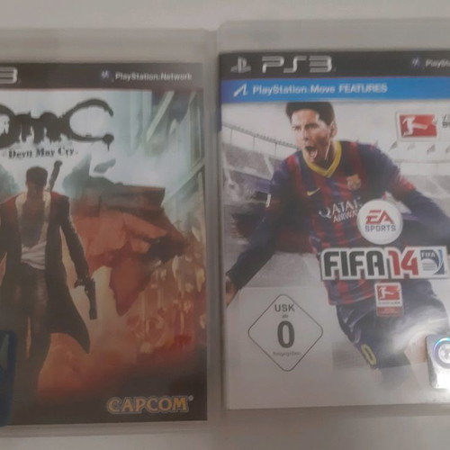 PS3 games FIFA 14 and DMC Devil May Cry used
