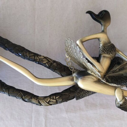 Decorative metal sculptures new, dancing couple and doll