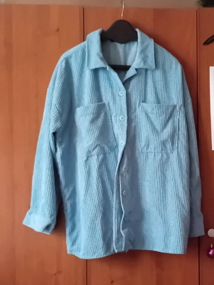 Небесно синя риза кадифе като ново, размер L