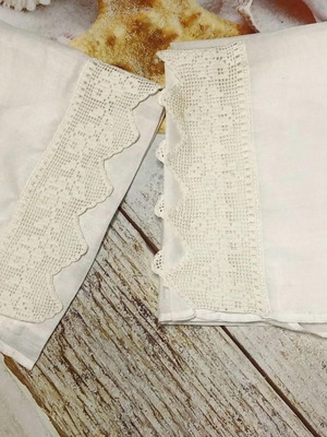 Set of 2 used cotton salon napkins 101x61 cm