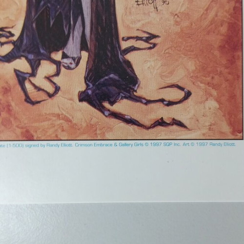 Crimson Embrace limited edition art print by Randy Elliott 1996 new