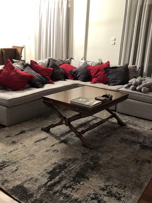 Σαλόνι Milano De σαν καινούργιο με γωνιακό καναπέ και ταμπουρέ