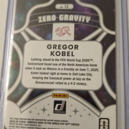 Gregor Kobel 2025-26 Donruss Road to World Cup Zero Gravity #79/99 soccer card