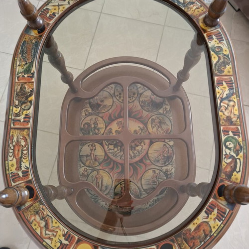 Italian bar cart vintage, used with zodiac and solar system design
