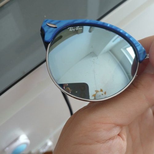 Ray Ban sunglasses small used, blue and silver