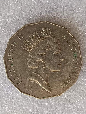 Australia 50 Cents Coin 1997 used