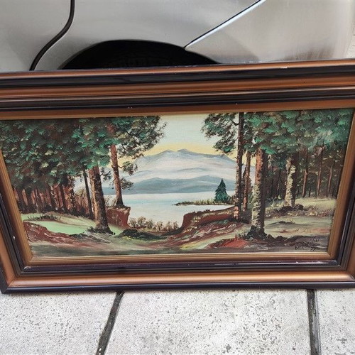 Signed oil painting used 100x62 on canvas Koumaridis 1979