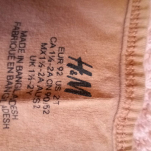 Children's dress set like new, H&M, beige and pink, 1.5-2 years