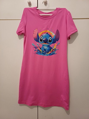 Stitch girls' dress like new, size 146 cm, pink