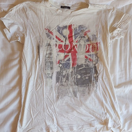 London Xagon Man White T-Shirt used, size M