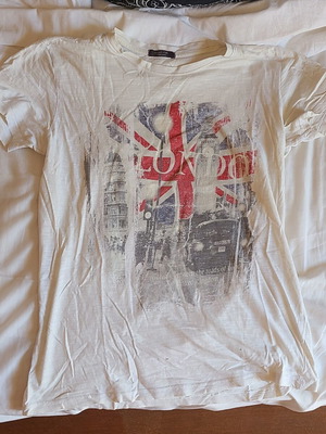London Xagon Man White T-Shirt used, size M