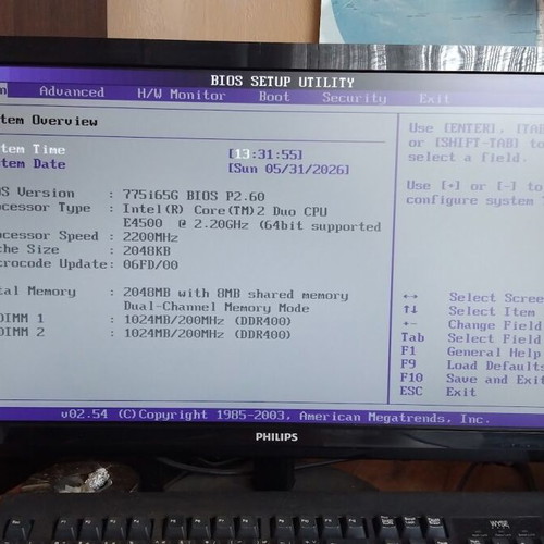 ASRock 775i65G motherboard with Intel Core2Duo E4500 CPU, fan and 2GB RAM like new
