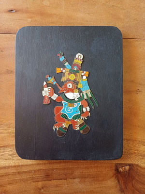 Aztec art wall decorations set of 2, Xolotl Codex Borbonicus