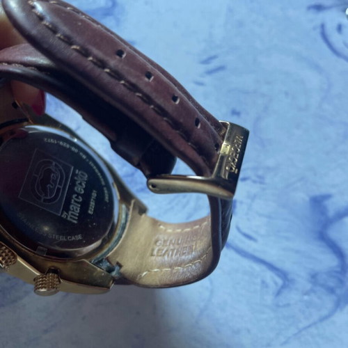 Marc Ecko leather watch used, brown - burgundy
