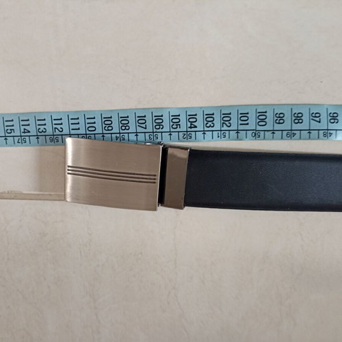 Men's reversible belt black and brown with aluminum buckle, like new, 110cm