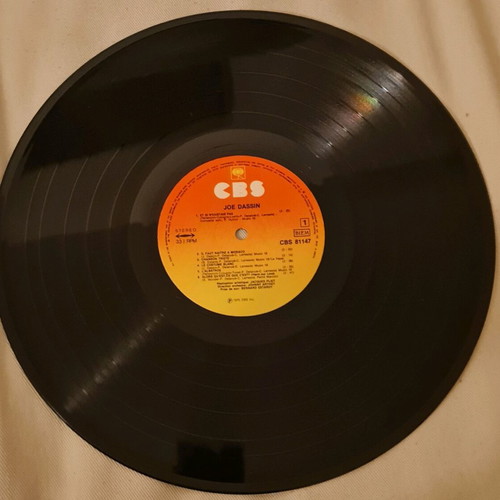 Joe Dassin CBS 1975 vinyl record like new, Greek made