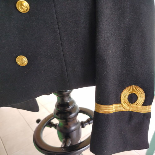 Navy Democracy Jacket used with gold details