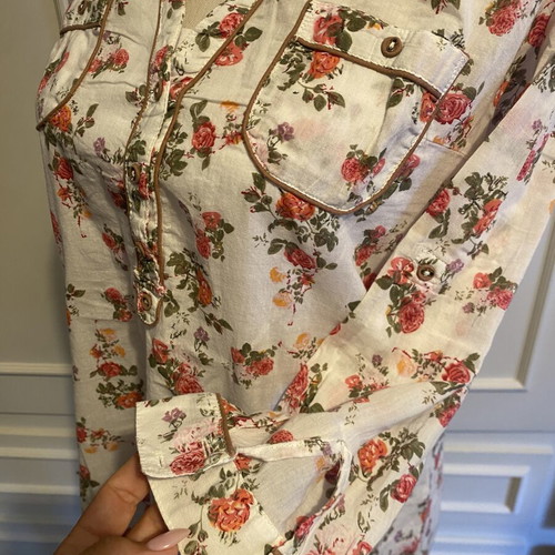Stradivarius floral tunic like new, size L, cotton