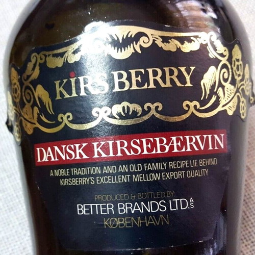Dansk Kirsebaervin Vintage empty bottle used