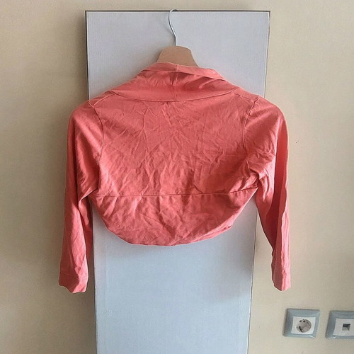 Expresso coral bolero with sleeves, size Small
