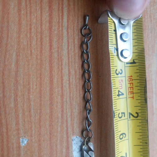 Necklace Chain Prada Milano Dal 1913 used, gray and brown