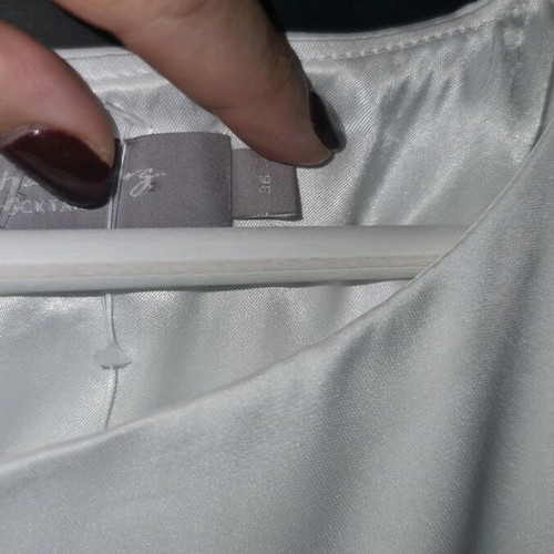 White long cocktail silk dress new, size 36