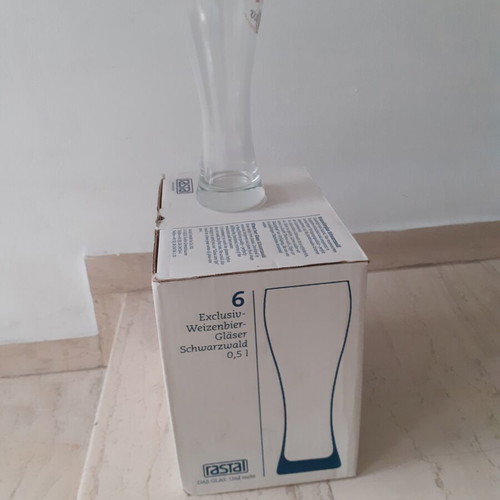 Alfa Weiss beer glass set new, 6 pieces 500ml
