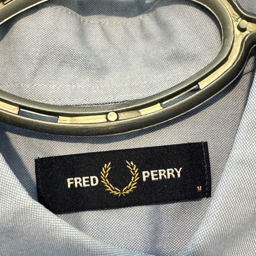 Fred Perry shirt like new, medium, blue turquoise