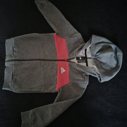 Adidas sweatshirt jacket used for 5-6 years old, grey