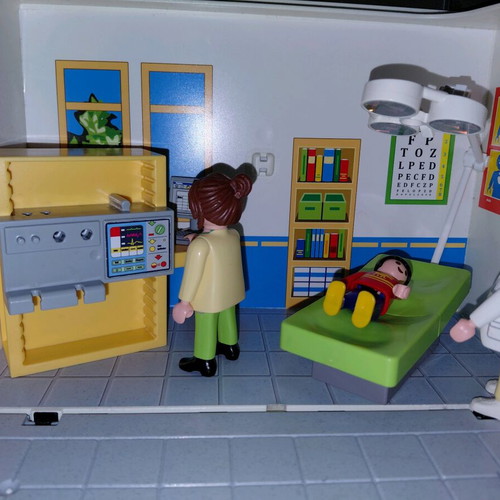Playmobil Hospital Suitcase Playset like new, portable toy set