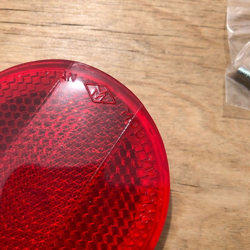 Bicycle spoke reflectors pair orange-red new