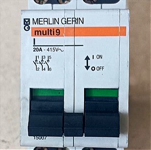 ΑΣΦΑΛΕΙΑ Merlin Gerin multi 9 20A - 415V