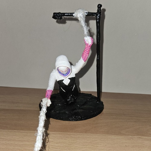Handmade Spidergirl figurine for home decoration
