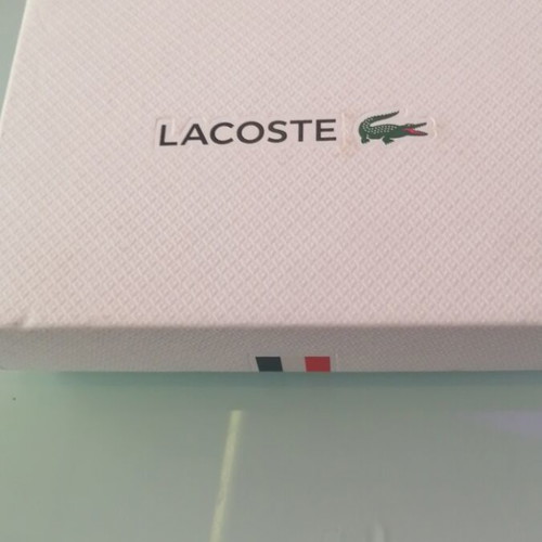 Lacoste card holder new, black leather with 6 card slots