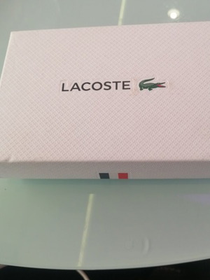 Lacoste card holder new, black leather with 6 card slots